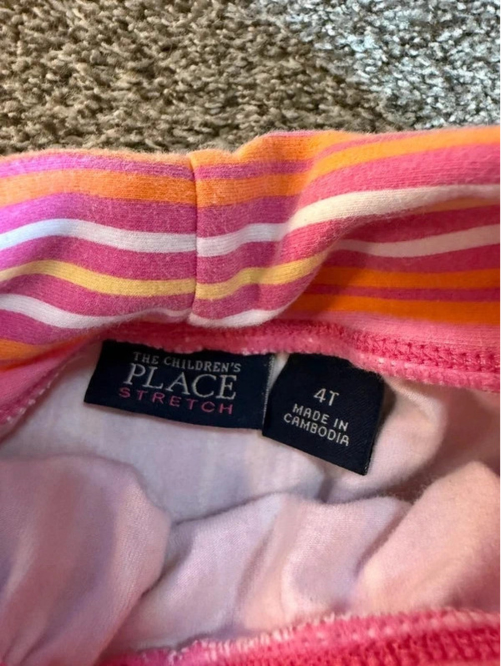 Vintage The Children’s Place Girls 4T Pink Multicolor Striped Skirt - Picture 2 of 5